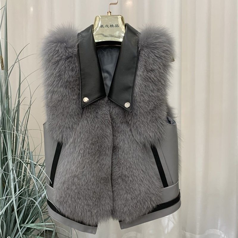 Fashion Slimming Slim Women Fur Vest - Image 8