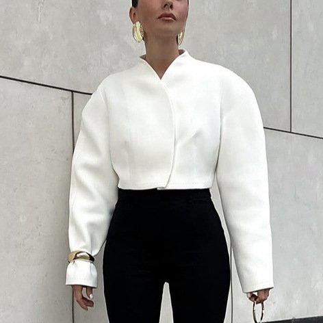 Machete Long Sleeve Loose-fitting Short Coat Women - Image 3