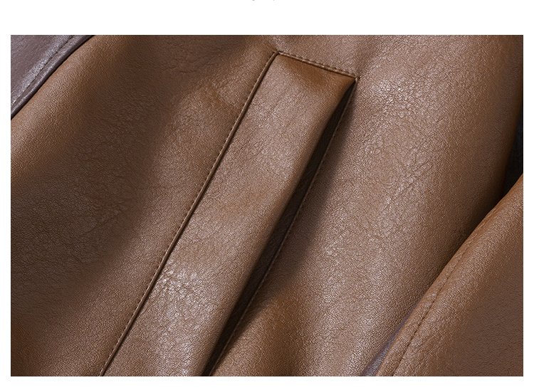 High Street Contrast Patchwork Embroidered Leather Jacket - Image 2