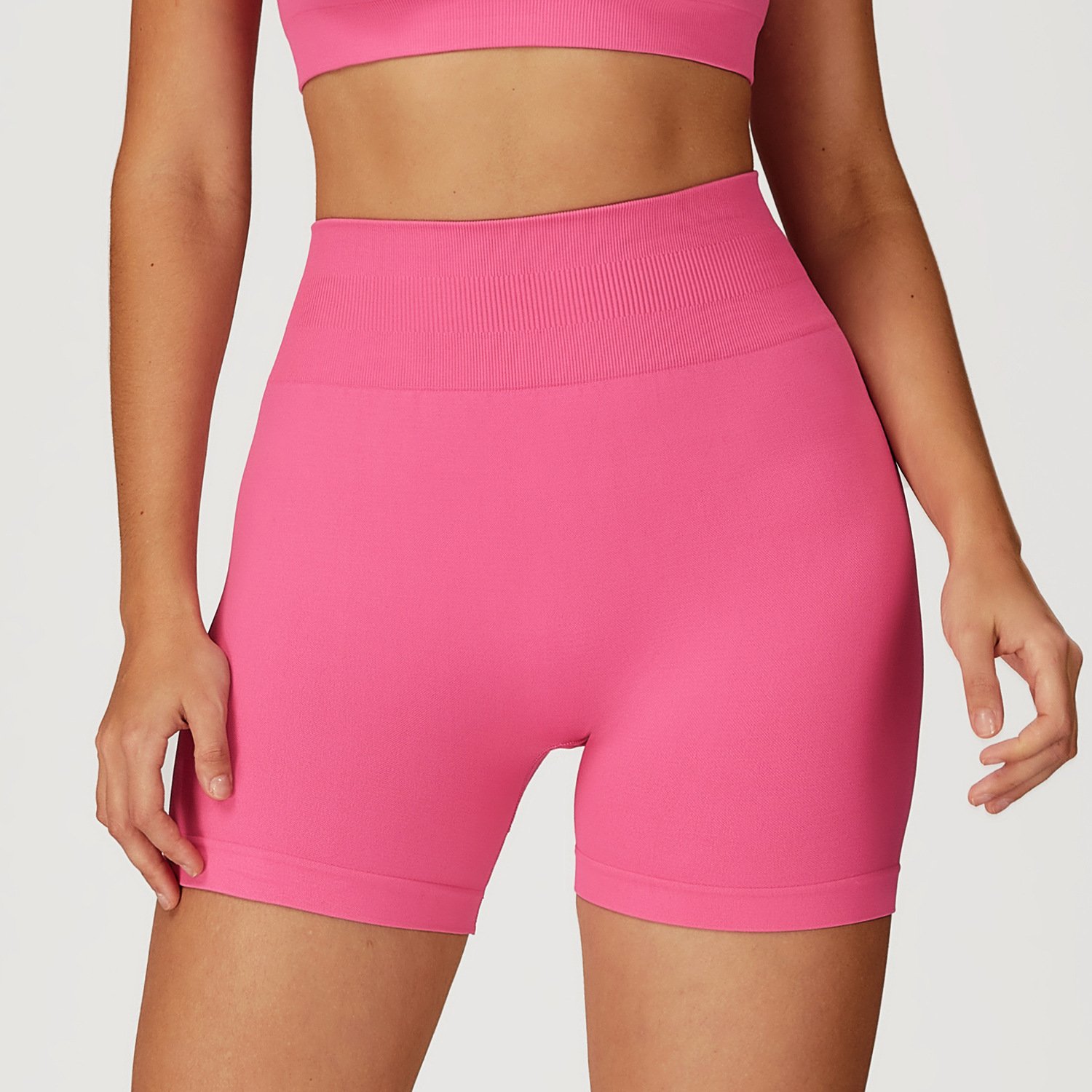 High Waist Tight Hip Lifting Seamless Yoga Shorts - Image 5