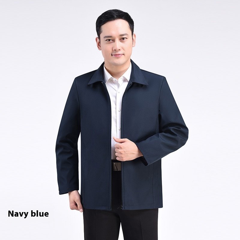 Lapel Business Middle-aged And Elderly Men's Jacket - Image 7