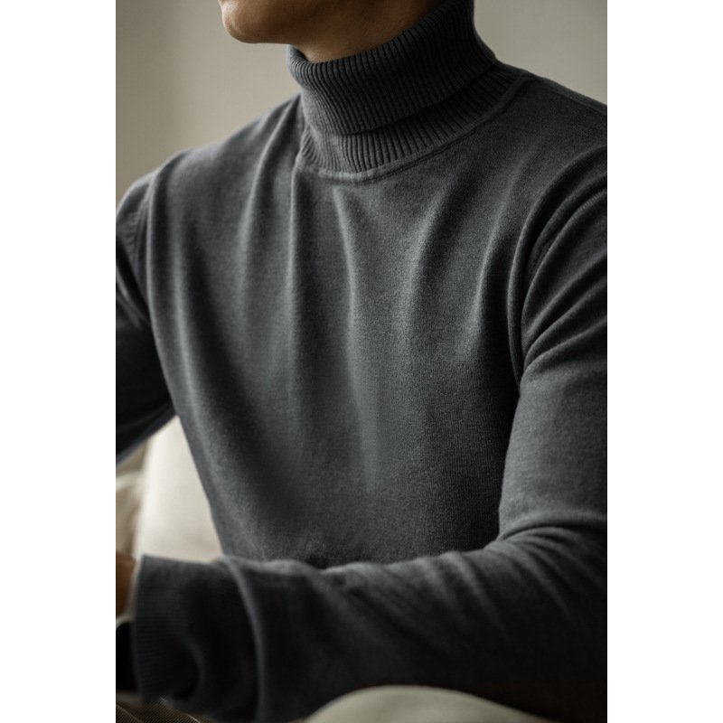 Men's Long-sleeved Sweater For Warmth Bottoming Shirt - Image 2