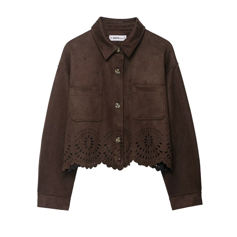 Women's Hollow-out Hem Top And Pants - Image 2