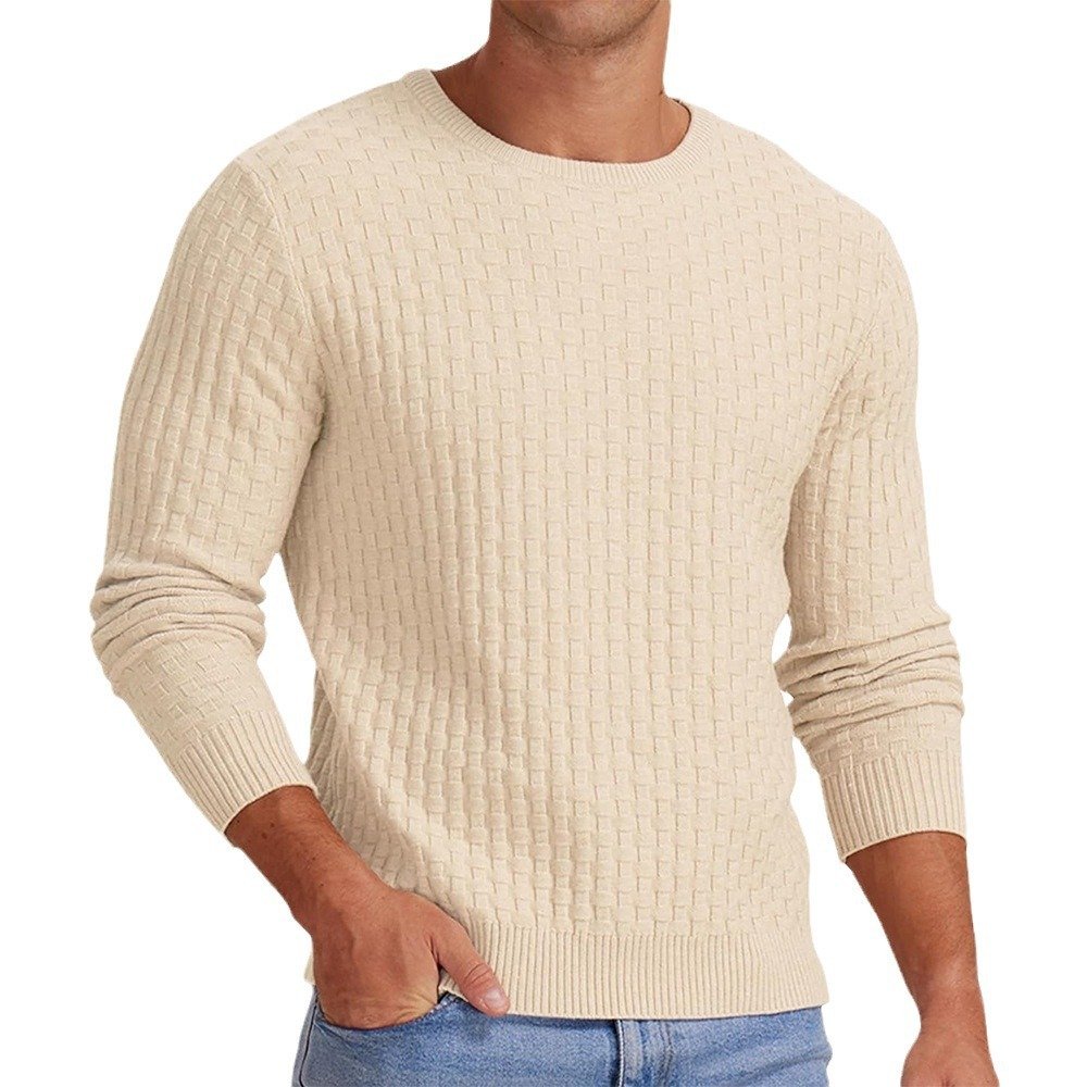 Men's Round Neck Pullover Long Sleeve V-neck - Image 5