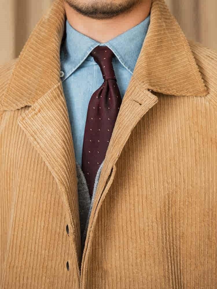 Autumn Corduroy Long-cut Coat Casual Loose Raglan Sleeve Retro - Image 6