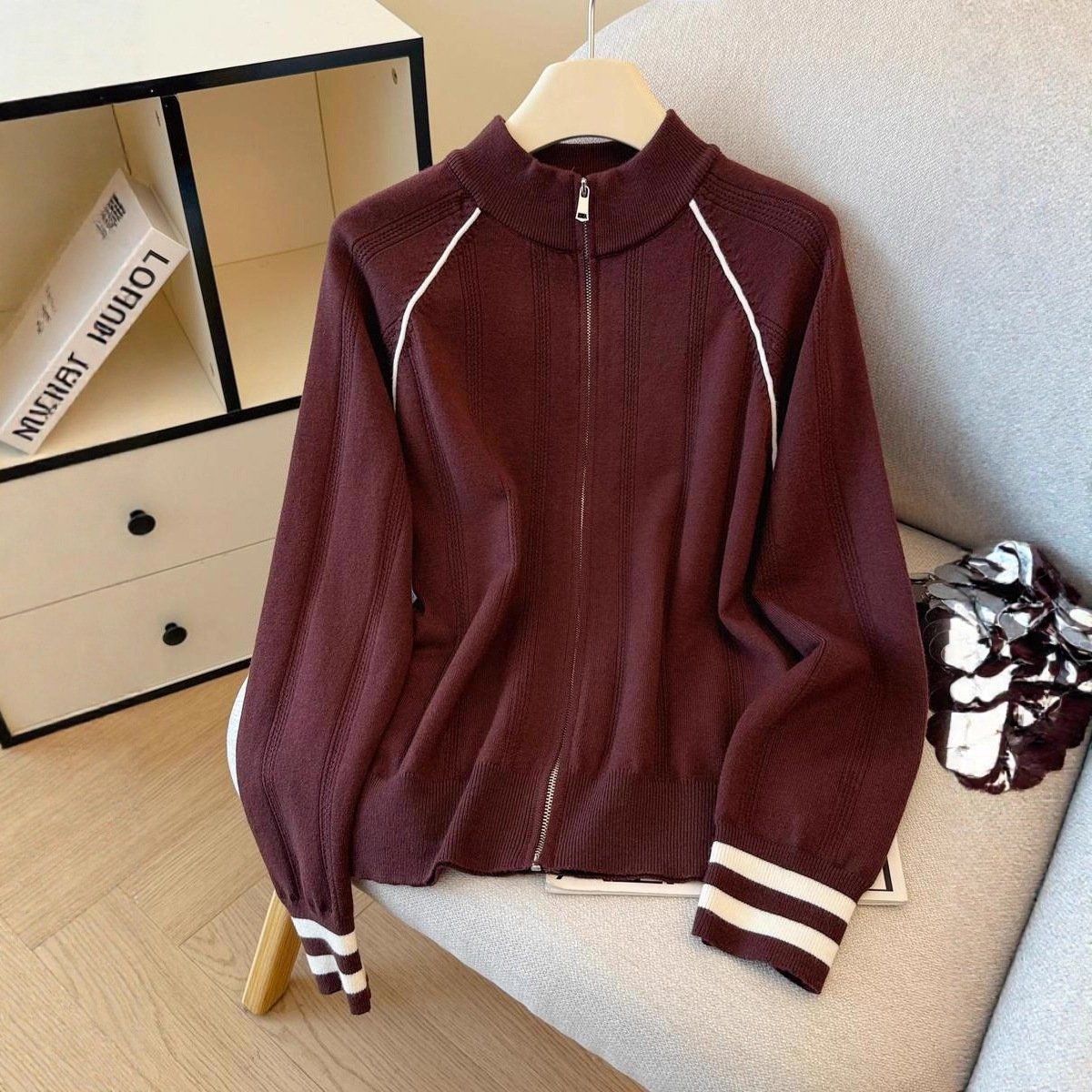 Design Sense Fashion Zipper Cardigan Outerwear - Image 3