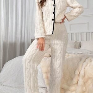 Cardigan Long Sleeve Pants Suit High-end Homewear Can Be Worn Outside
