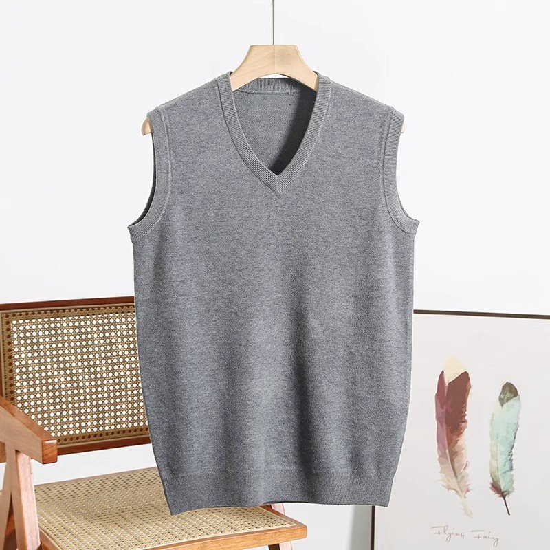 V-neck Sweater Vest Men's Autumn And Winter Warm - Image 5