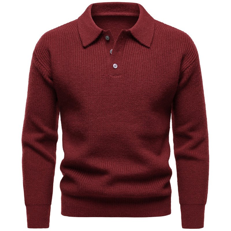 Men's British Fashion Polo Collar Sweater - Image 8