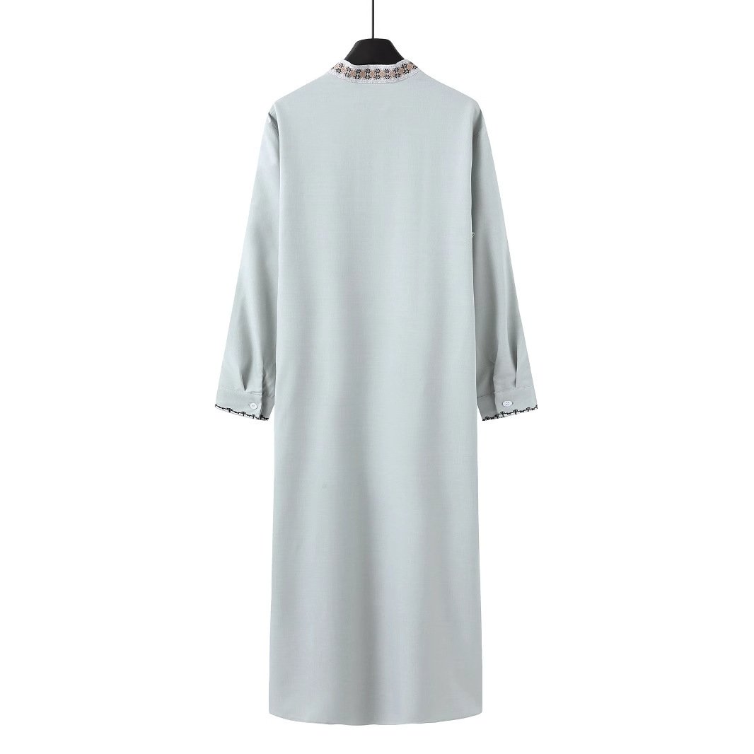 Muslim Men's Clothing Loose Lapel Fashion Robe - Image 5