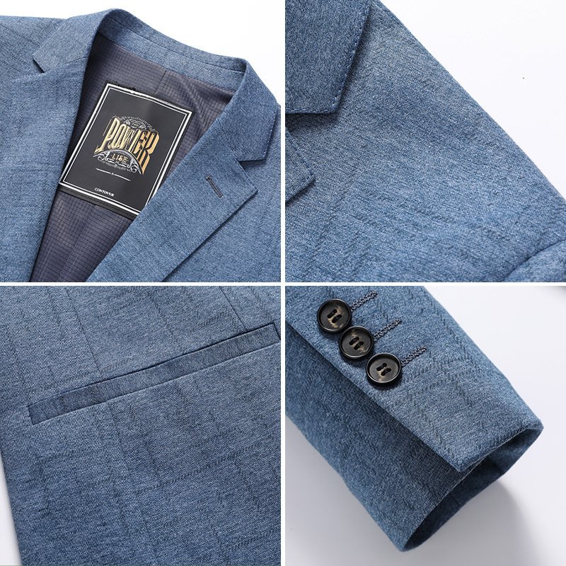 Spring Casual Men's Coat Slim Korean Style Trendy Handsome Suit - Image 4