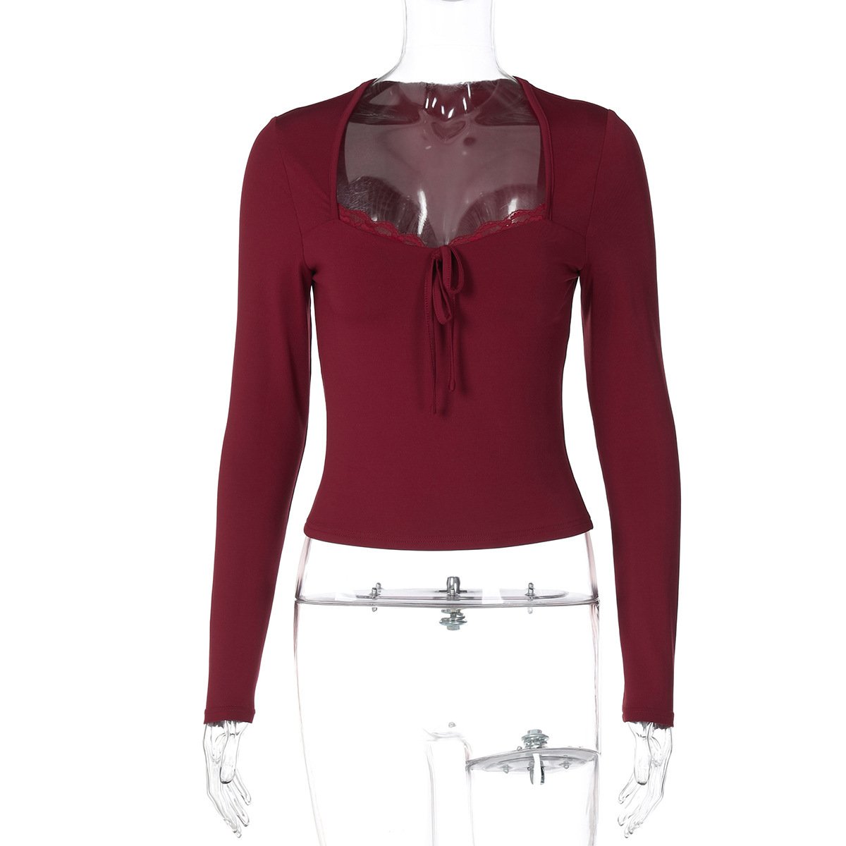 Women's Lace Fashion Hot Girl Skinny Slimming Top - Image 7