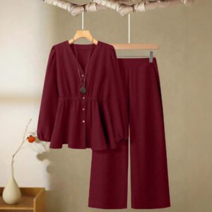 Women's Long-sleeved Pants High-grade Two-piece Suit