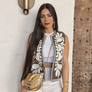 European And American Women's Clothing Sleeveless Embroidered Vest Women's Top