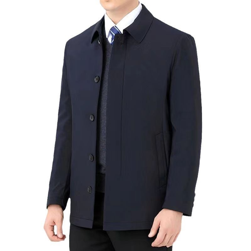 Lapel Business Middle-aged And Elderly Men's Jacket - Image 2