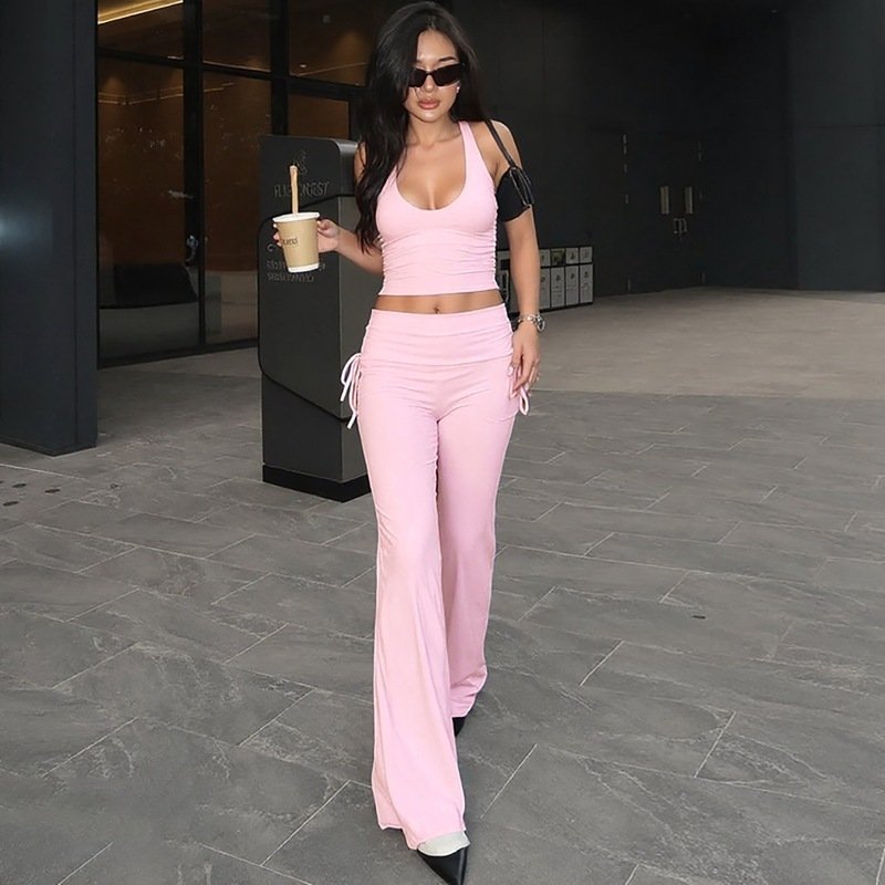 Fashion Casual Vest Slim-fit Solid Color Trousers Suit - Image 4