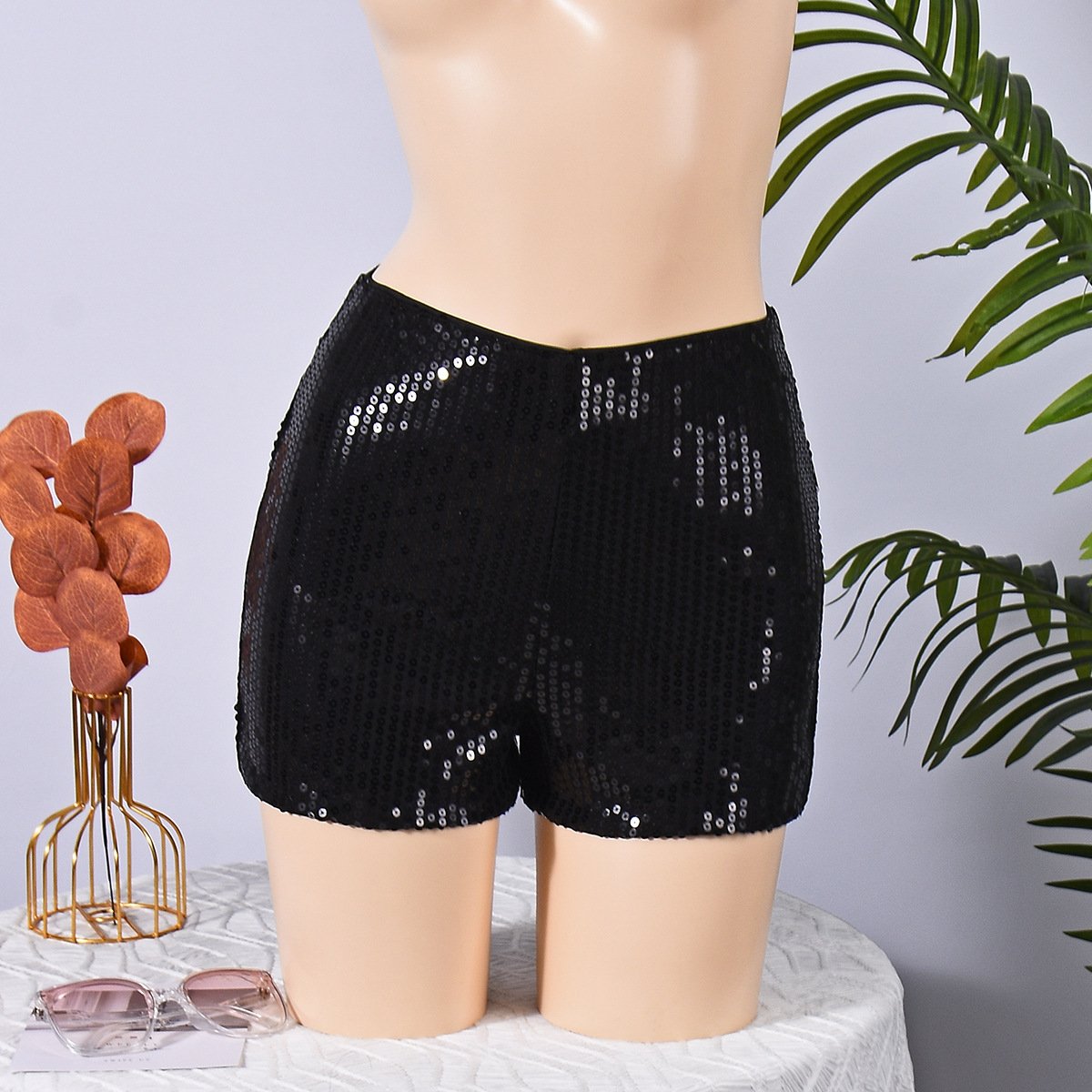 Leopard Print Elastic Waist Casual Shorts - Image 7