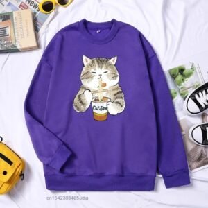 European Size Drop-shoulder Sleeve Casual Sports Hoodie Sweater