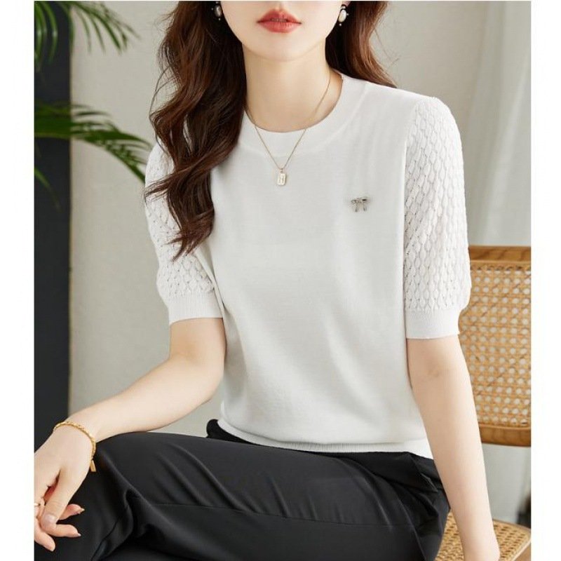 Loose Thin Sweater Women's Short Sleeve - Image 4
