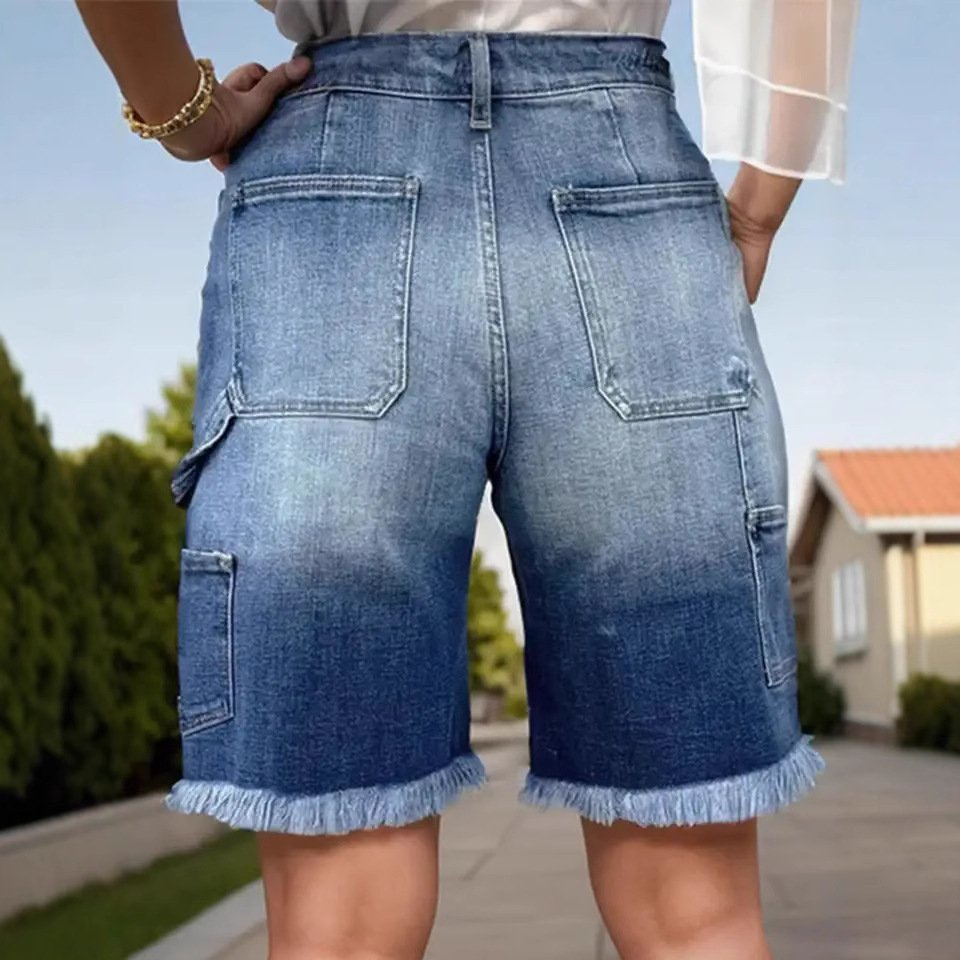 European And American Style Women's Heavy Industry Wash Straight All-matching Slim Jeans - Image 4