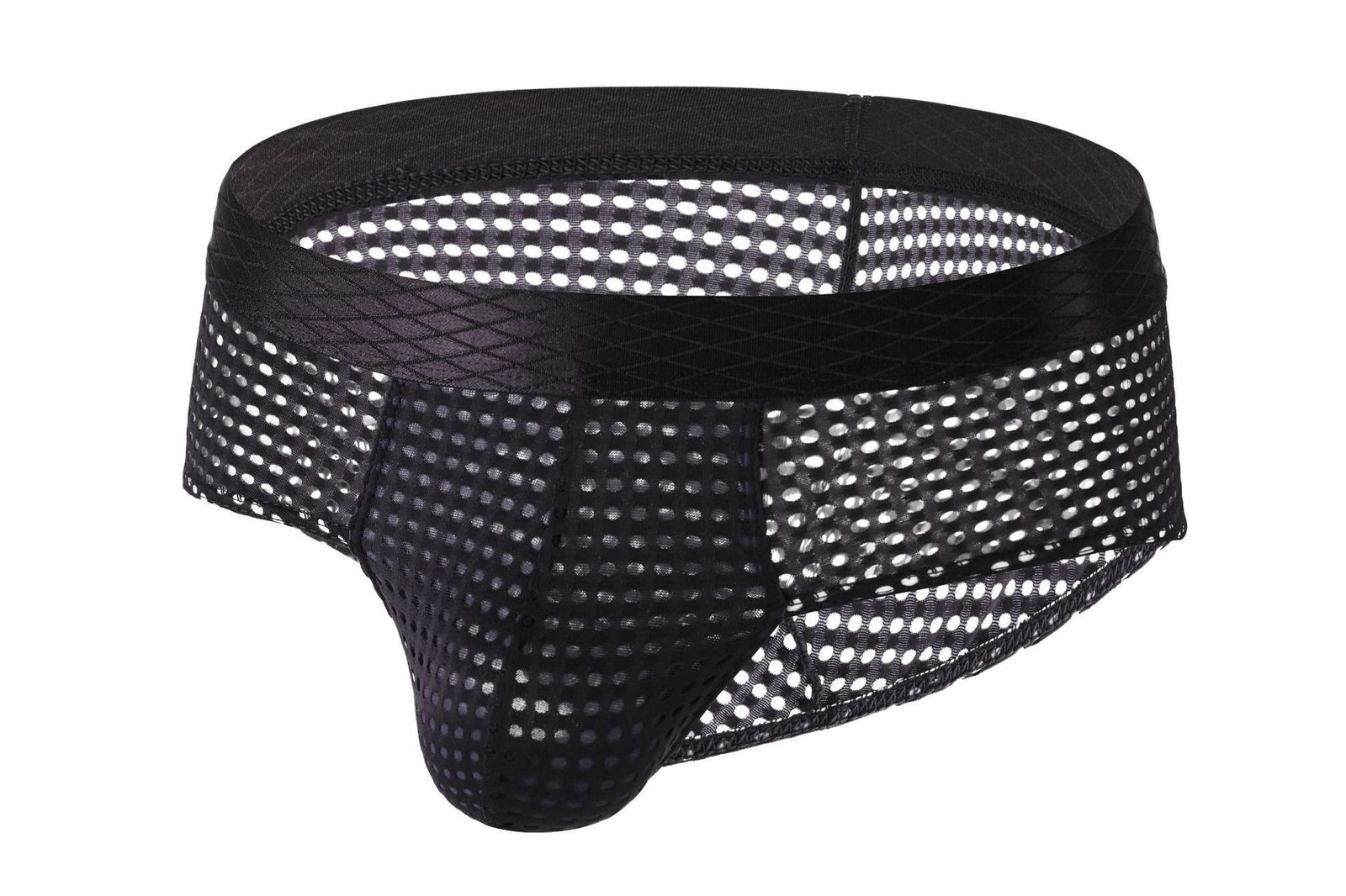 Men's Large Mesh Low Waist Wide Belt Briefs - Image 6
