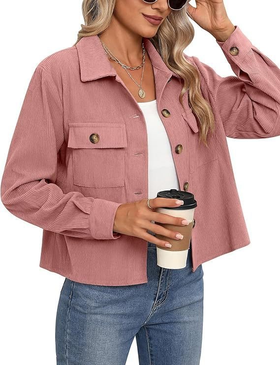 Short Corduroy Button Navel Jacket Short Coat Cross Border - Image 10