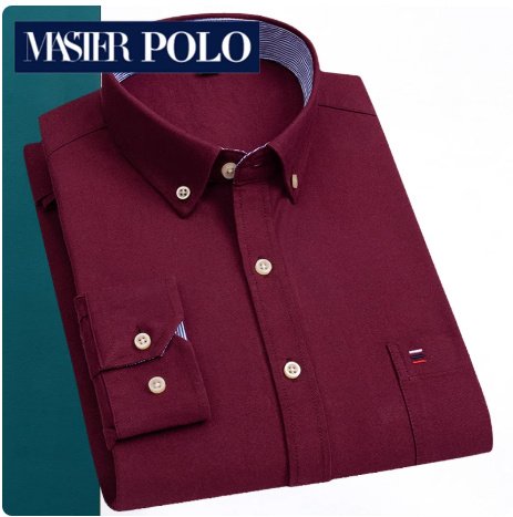 Middle-aged Men's Long Sleeve Pure Cotton Plaid Shirt - Image 7