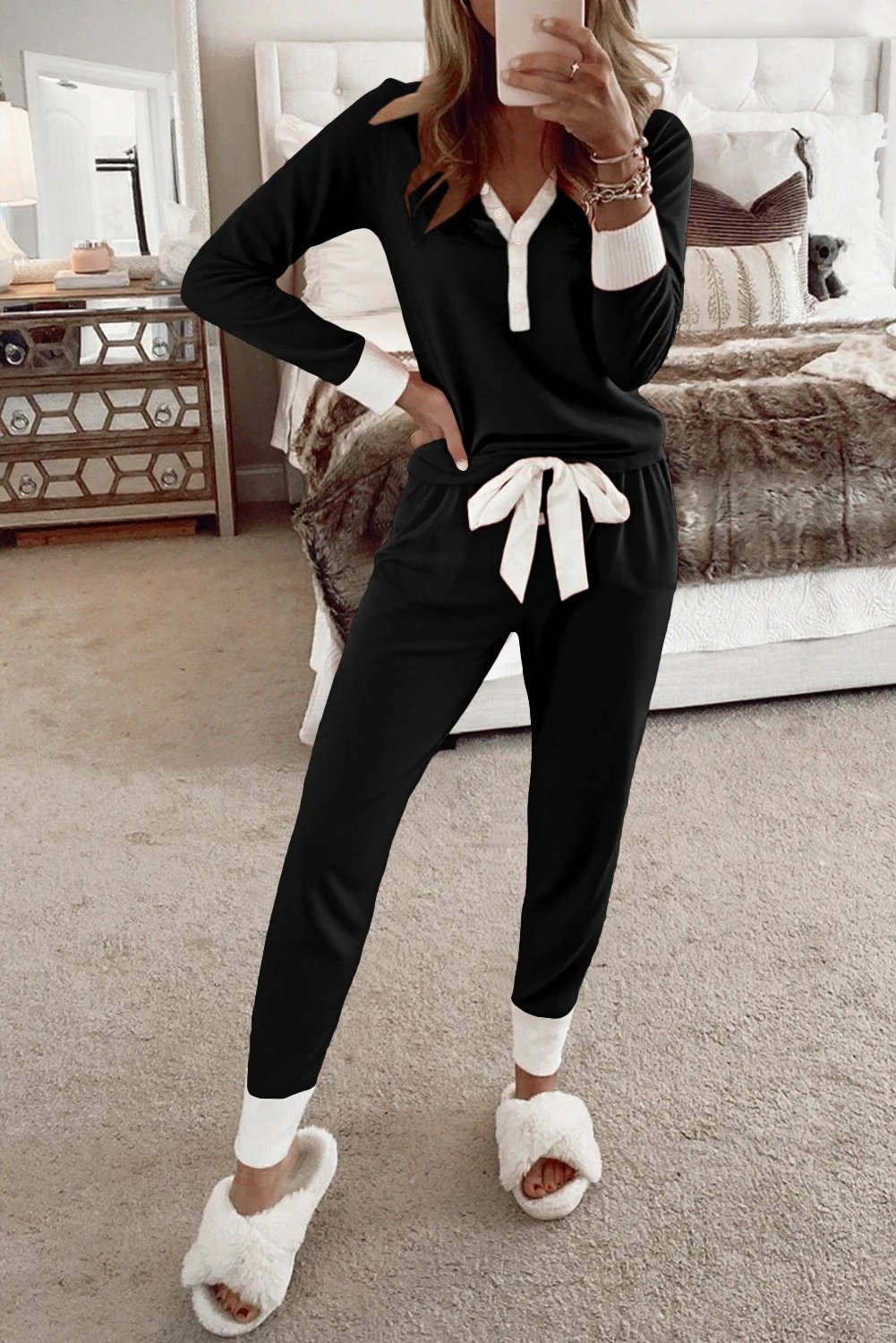 Girdle Casual Ribbon Casual Pants Suit Women - Image 5