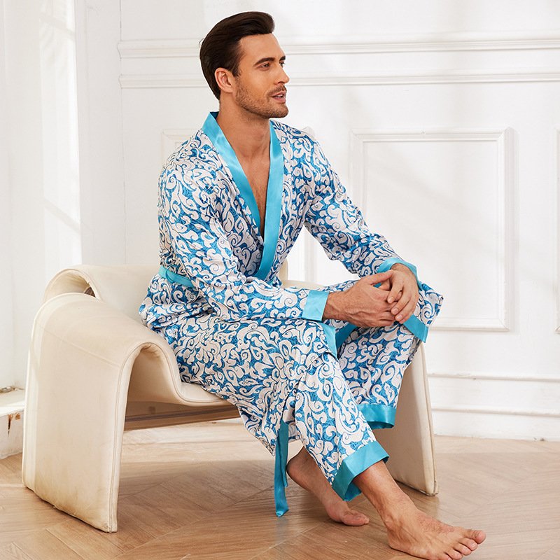 Men's Fall Thin Long Sleeve Pajamas - Image 2