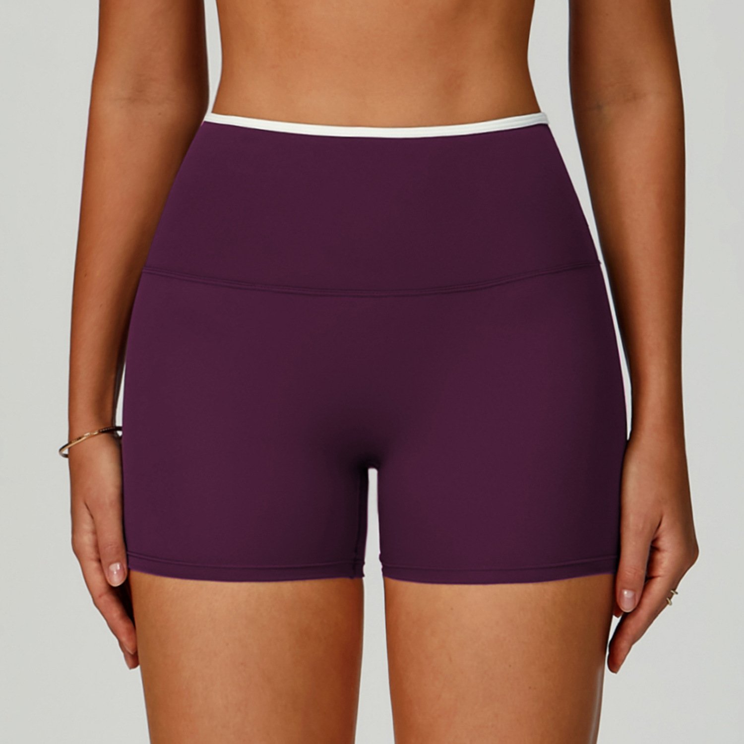 Women's Solid Color Casual Sports Yoga Shorts - Image 3