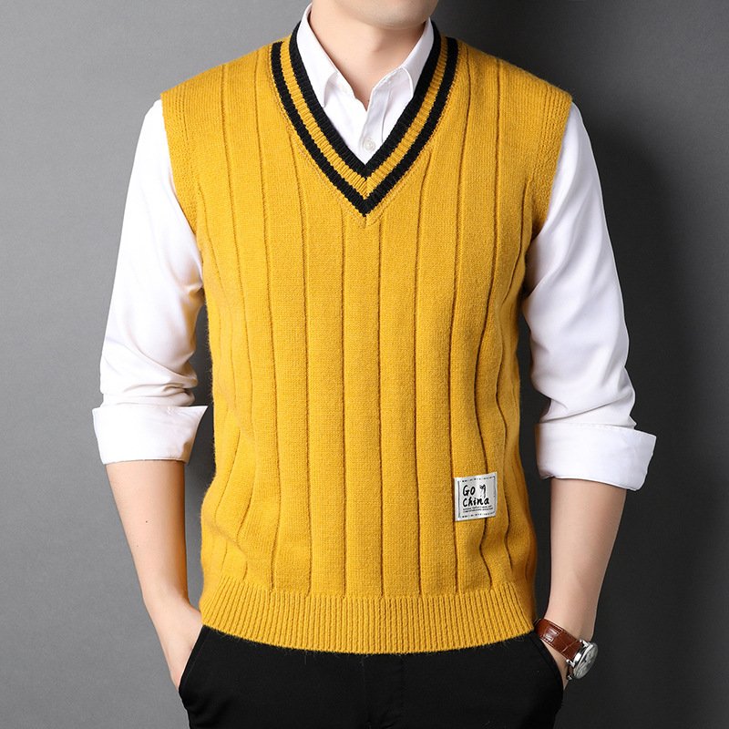 Vest Men's Sleeveless Thermal Sweater - Image 3