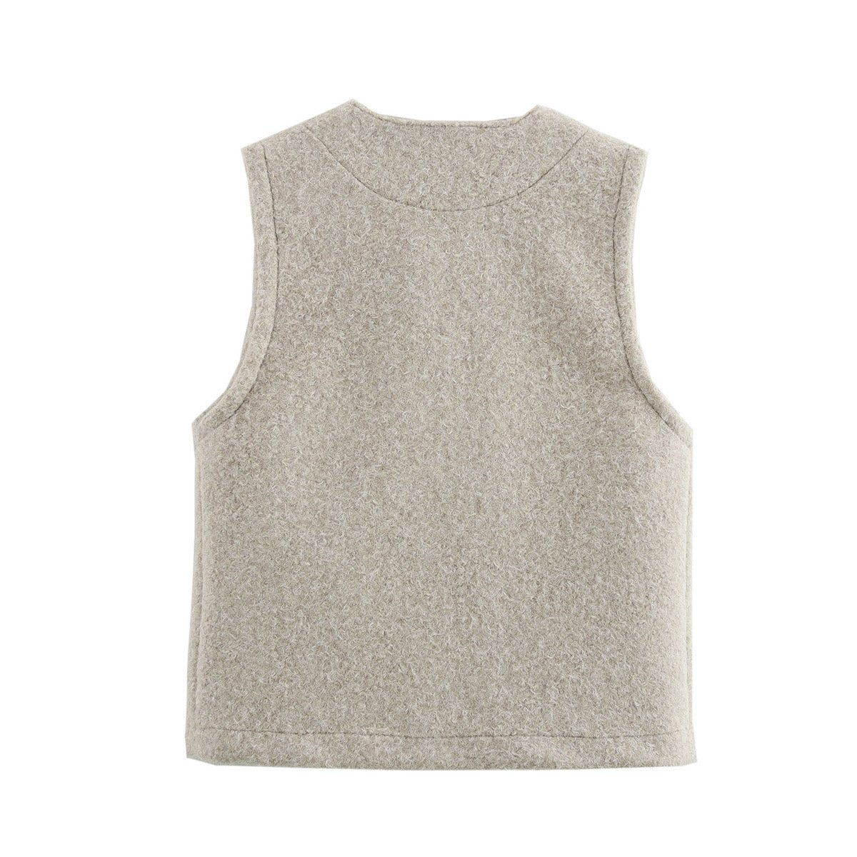 European And American Autumn And Winter New Wool Quality Bowknot Decoration Vest Coat Women's Clothing - Image 2