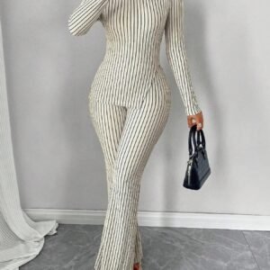 Elegant Round-neck Long-sleeve Women's Suit