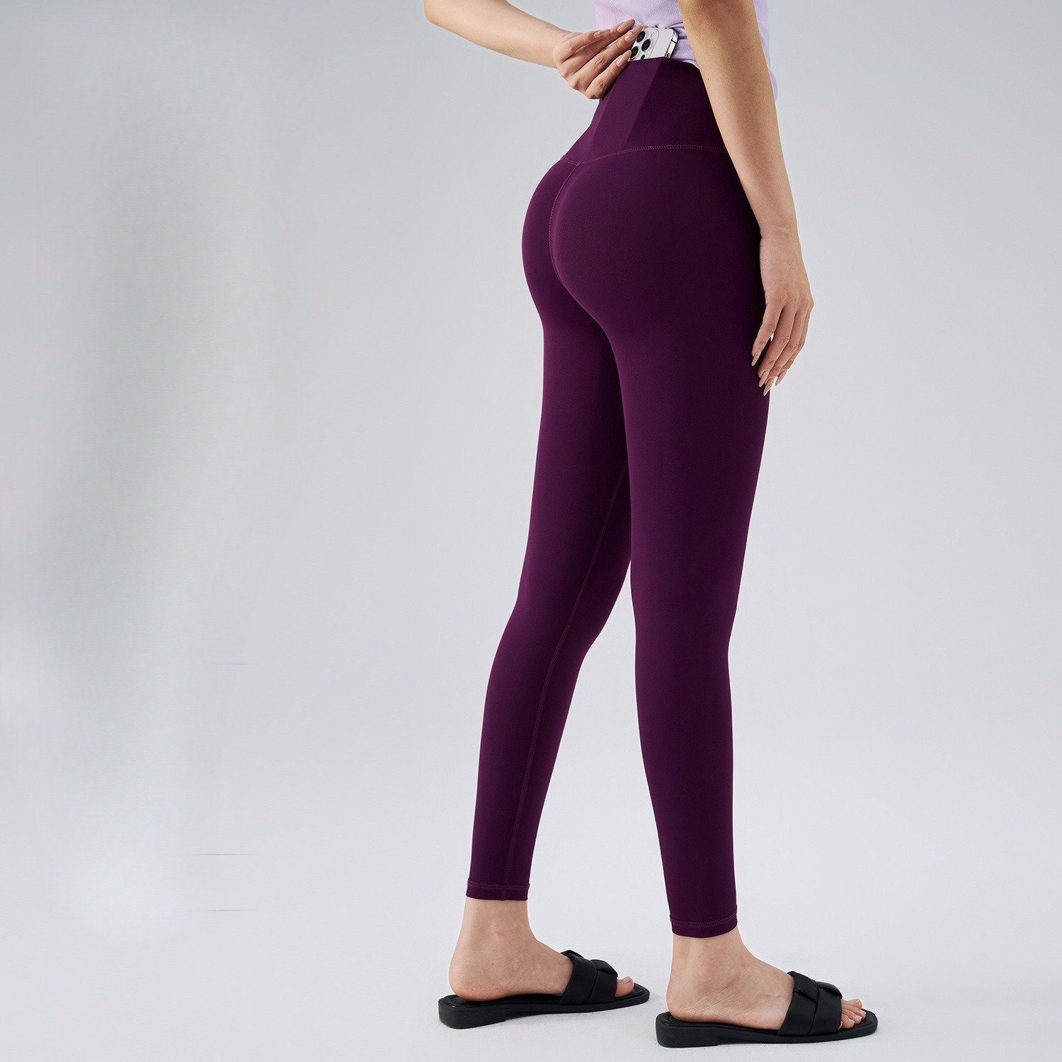High Waist Hip Lift Anti-curling Tight Sports Pants