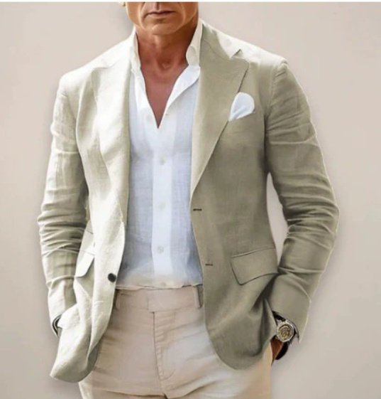 Business Casual Printed Double Button Suit Jacket - Image 8