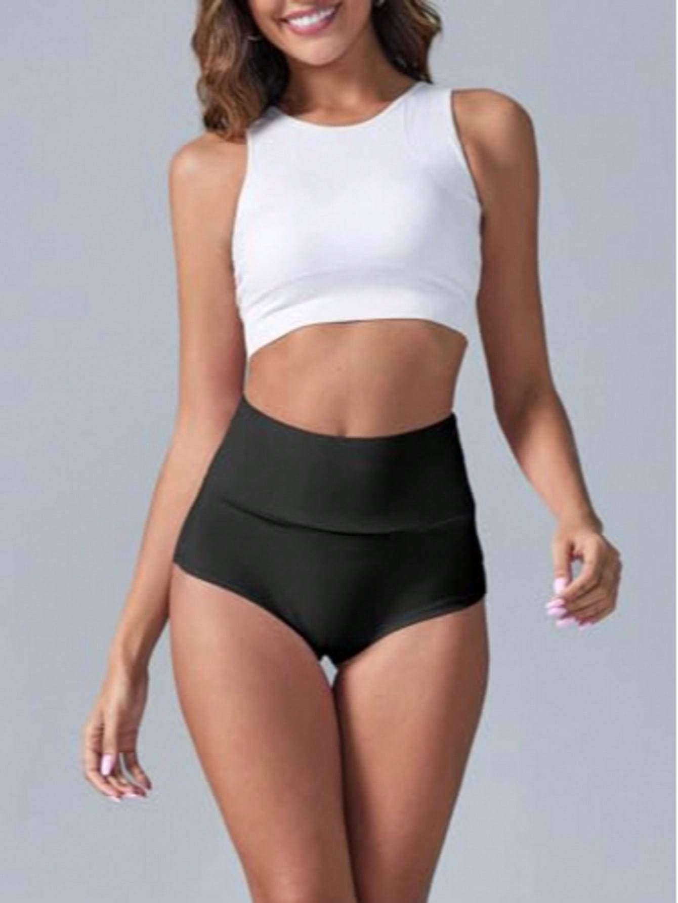 BZB Women's High Waist Yoga Shorts Gym Workout Booty Dance Hot Pants Athletic Butt Lifting Sports Leggings - Image 4