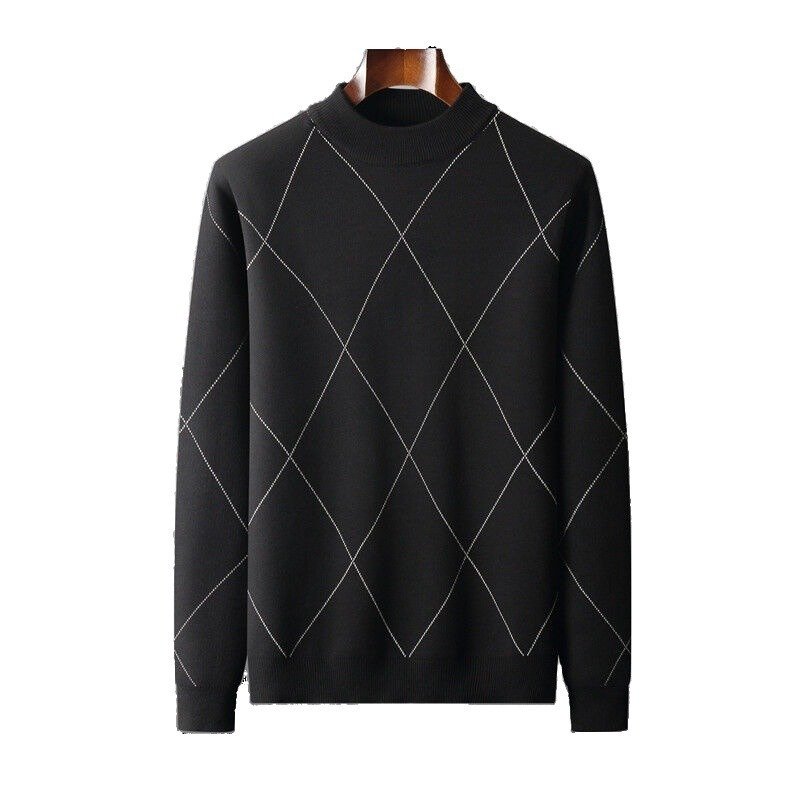 Round Neck Trend Loose Leisure Warm Long Sleeve Men's Sweater - Image 5