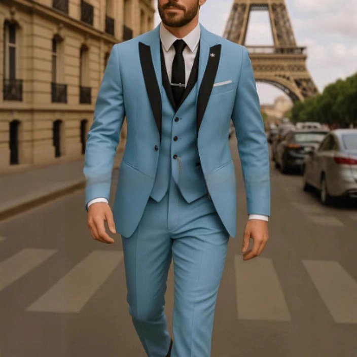 Bridegroom Groomsman Host Banquet Suit Three-piece Suit - Image 5