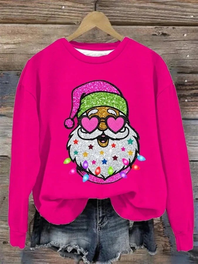 Christmas Element Printed Round-neck Non-hoodie Sweater - Image 6