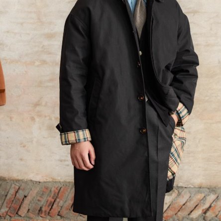 Retro Down Mid-length Trench Coat