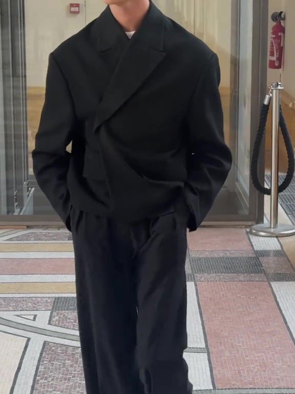 Casual Solid Color Oversized Blazers - Image 3