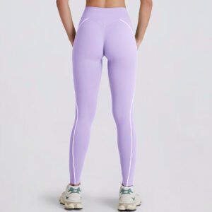 Peach Hip Color Matching Belly Contracting And Close-fitting Yoga Pants Women