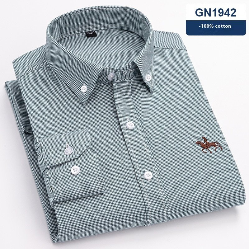 Men's Cotton Long-sleeved Casual Shirt - Image 8
