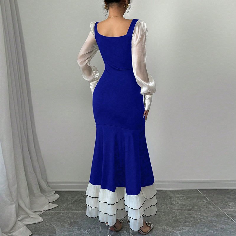 Women's Versatile European And American Style Slim Fit Long Sleeved Dress - Image 4