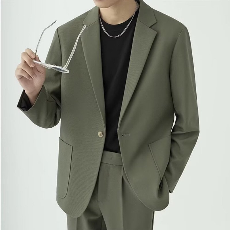 American High Street Leisure Suit Men Loose Drooping Korean Style - Image 2