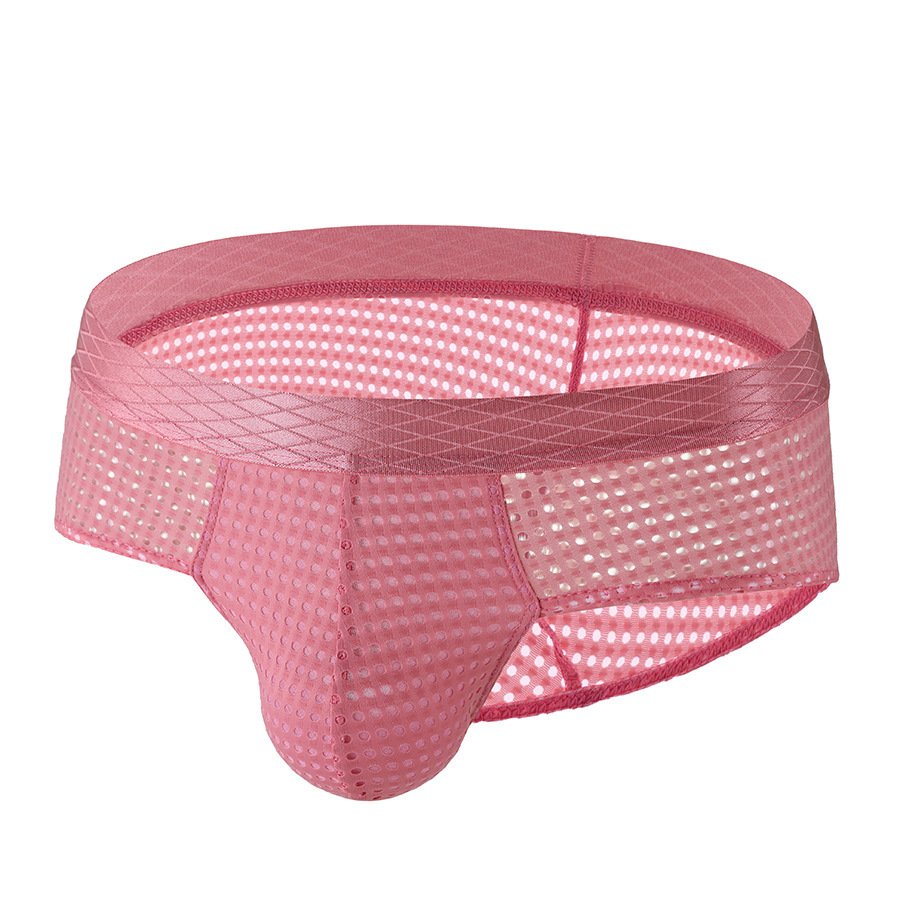 Men's Large Mesh Low Waist Wide Belt Briefs - Image 8