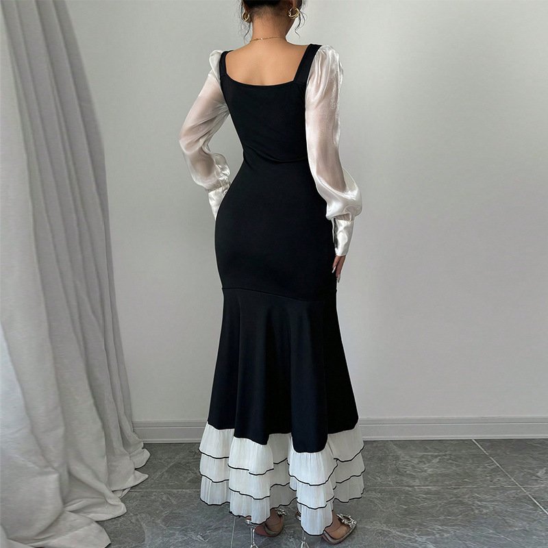 Women's Versatile European And American Style Slim Fit Long Sleeved Dress - Image 2