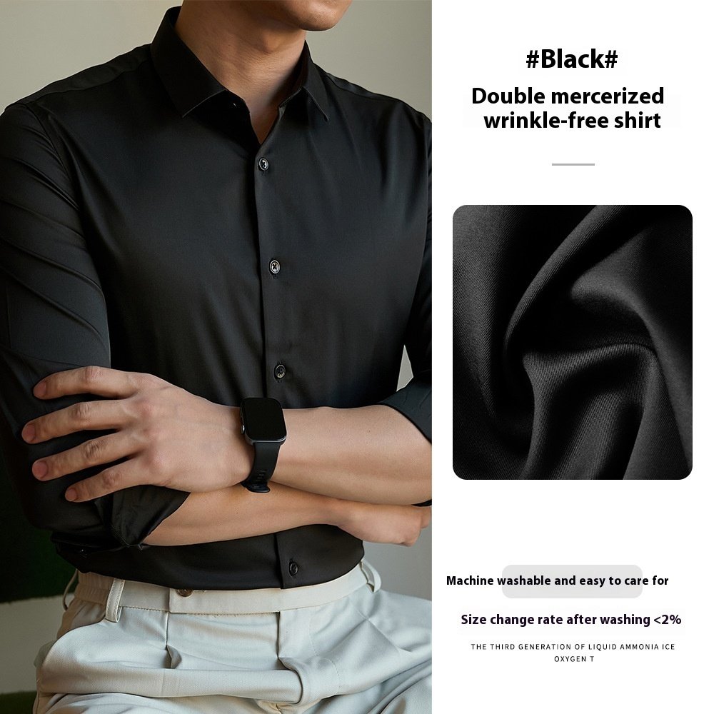 Men's High-end Ironing Free Long Sleeves Shirt - Image 5