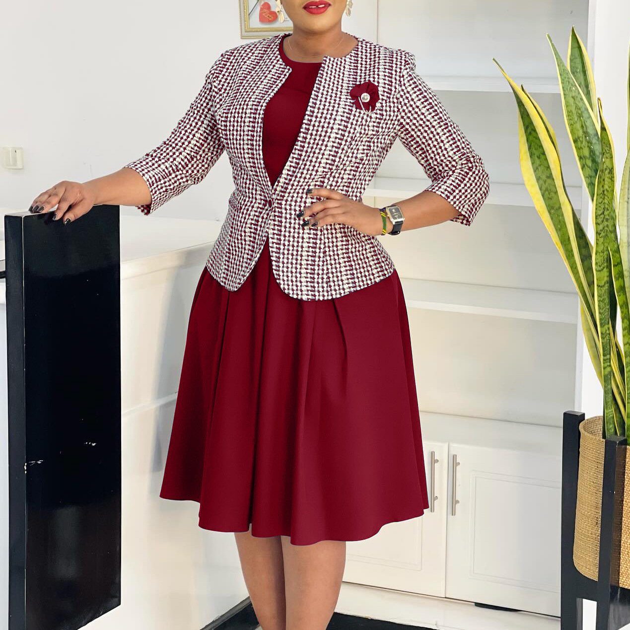 Winter Fashion Long Sleeve Coat Vest Skirt - Image 8