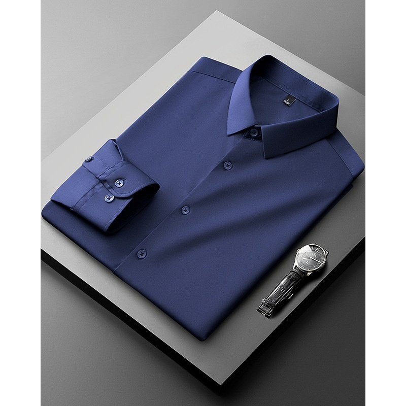Men's High-end Ironing Free Long Sleeves Shirt - Image 9